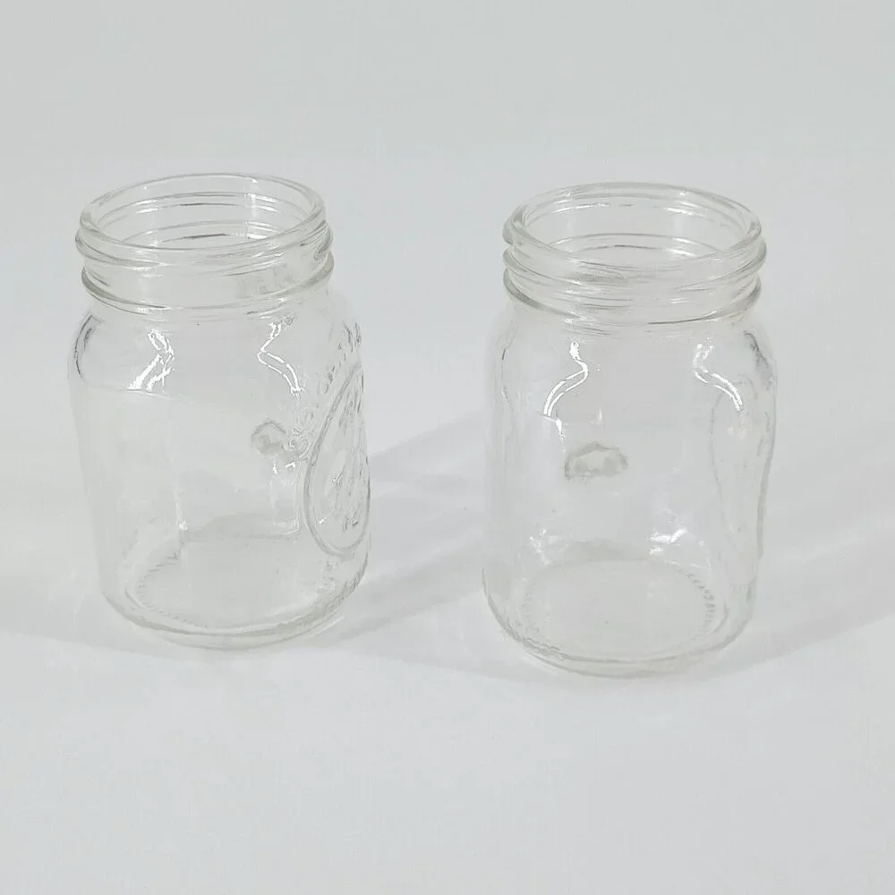 Golden Harvest Shot Drink Glass Jars Handle 2 oz Mini No Lids Set of 2 Kitchen - Picture 3 of 9